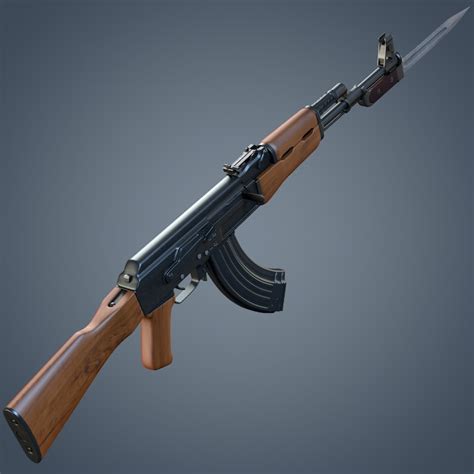 Kalashnikov Ak 47 Assault Rifle 3d Model Cgtrader