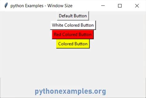 Python Tkinter Background Colors