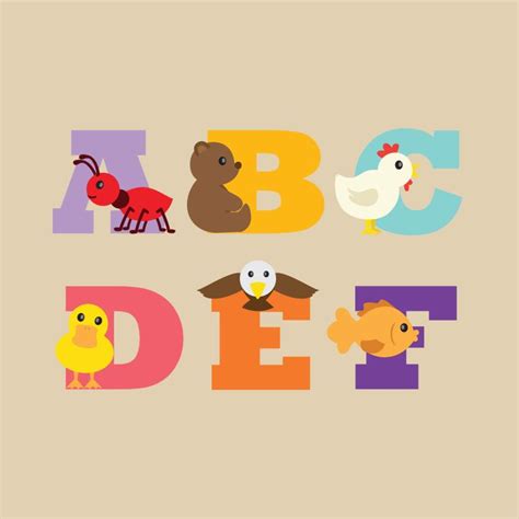 American Decals Abc Animals Alphabet Wall Vinyl Decals Small 3499