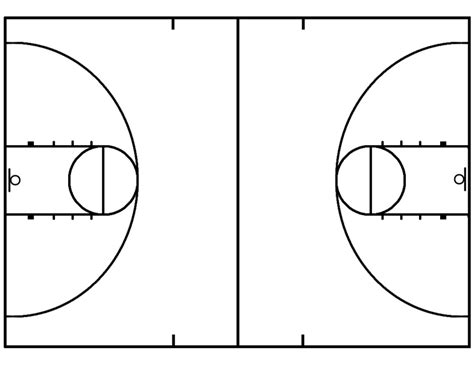 Basketball Court Outline Clipart Best Gambaran