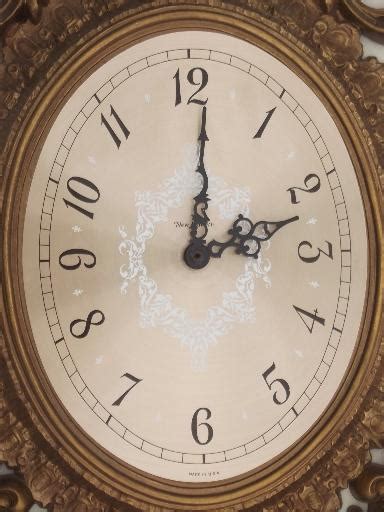 Ornate Antique Gold Rococo Wall Clock Burwood Plastic Frame W New