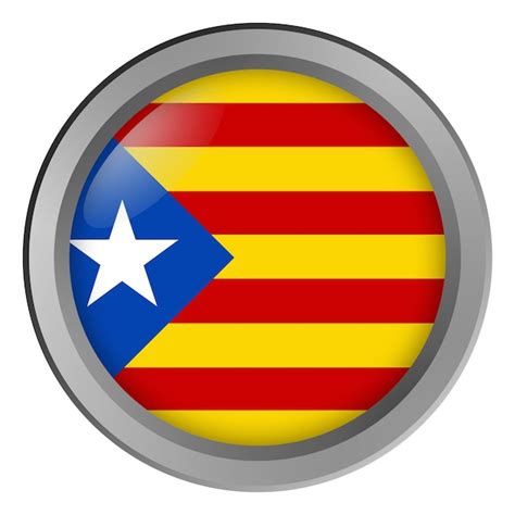 Premium Photo Flag Of Catalonia Round As A Button