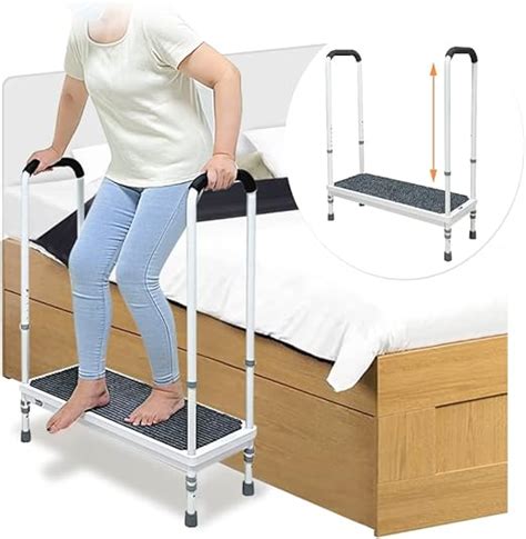 Step Stool With Handle For Elderly Adults Bed Rails Assist