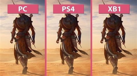 Assassin s Creed Origins cравнение графики PC vs PS4 vs Xbox One