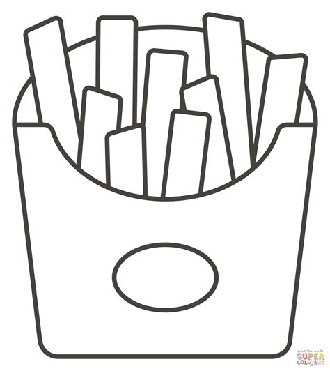 Collection 77+ best french fries coloring pages , download and print