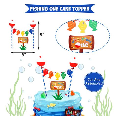3 In 1 Gone Fishing First Birthday Party Decorations Little Fisherman