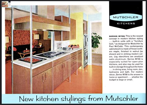 • ready to customize with a paint or stain of your choice • cabinets ship next day. Paul McCobb Mutschler Series 700 Ad | Kitchen styling ...