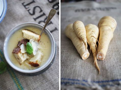 Roasted Parsnip And Apple Soup Fresh Bread Brushed With Olive Oil A Sprinkle Of Parmesan And