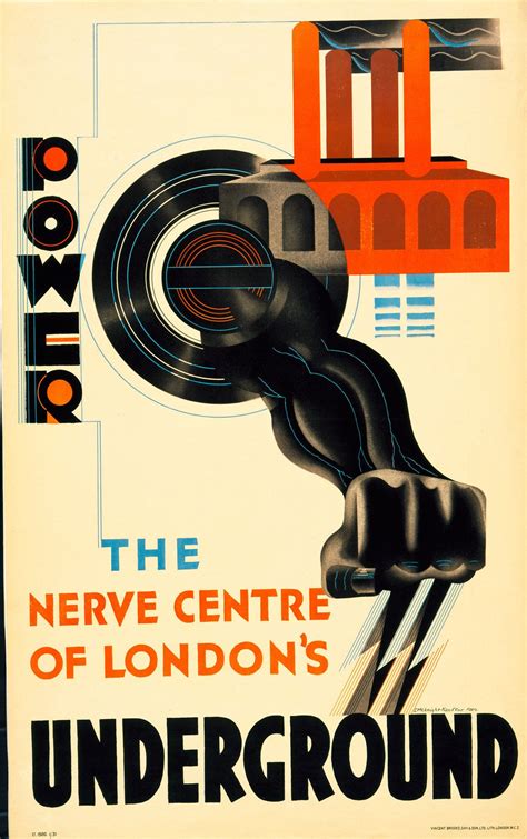 E Mcknight Kauffer Poster For The London Underground 1930 Art Deco