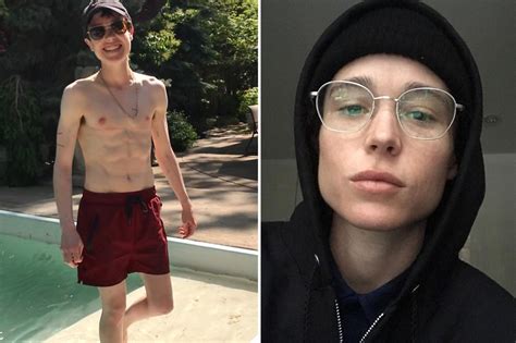 Elliot Page Grins As He Goes Shirtless In Swim Trunks For First Time After Coming Out As Trans