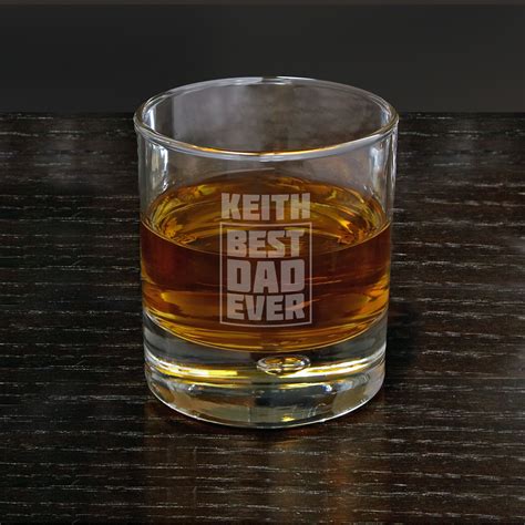 Best Dad Ever Custom Bryne Whiskey Glass