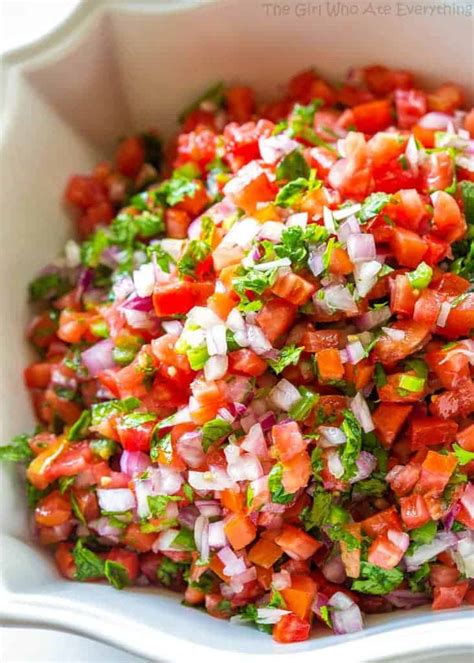 Pico de gallo shares the same basic ingredients as traditional red salsa, but the preparation methods are different. Pico De Gallo Recipe - The Girl Who Ate Everything