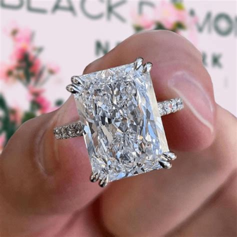 Elegant 30ct Radiant Cut Lab Grown Diamond Engagement Ring From Black
