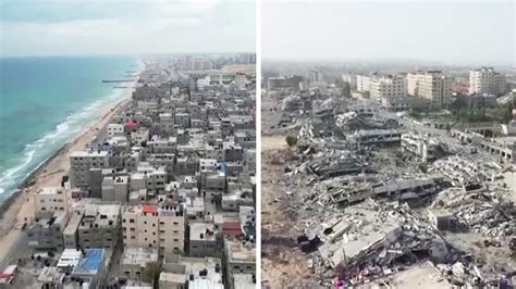 Gaza Vorher Nachher Drohnenvideo Zeigt Ausmaß Der Zerstörung Video Sternde