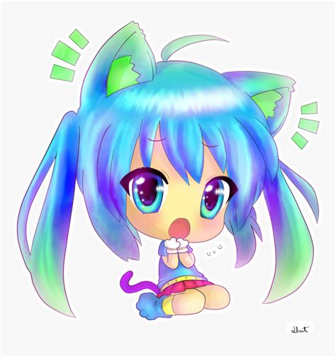 Cute Chibi Cat Girl Png Download Cat Anime Girl Cute