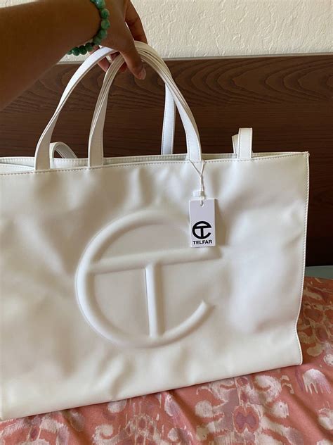 Telfar Telfar Large White Shopping Bag Nwt Vegan Leather Grailed