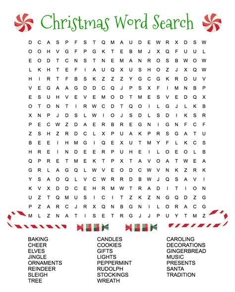 Christmas Word Search Puzzles 10 Free Pdf Printables Printablee