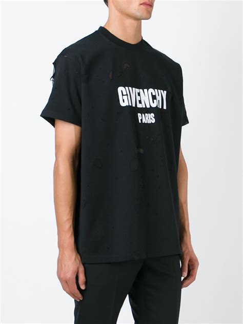 The realreal is the world's #1 luxury consignment online store. Givenchy Distressed Effect T-shirt in Black for Men | Lyst