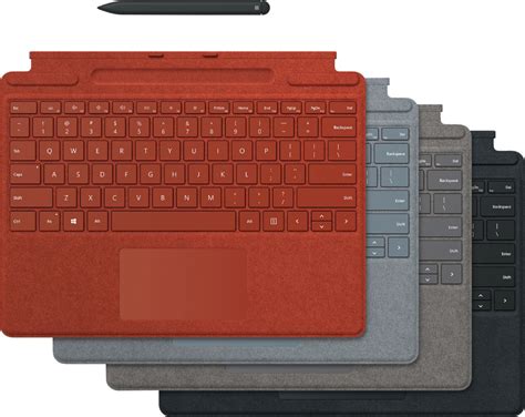 Microsoft Surface Pro X Signature Keyboard With Slim Pen Poppy Red 25o