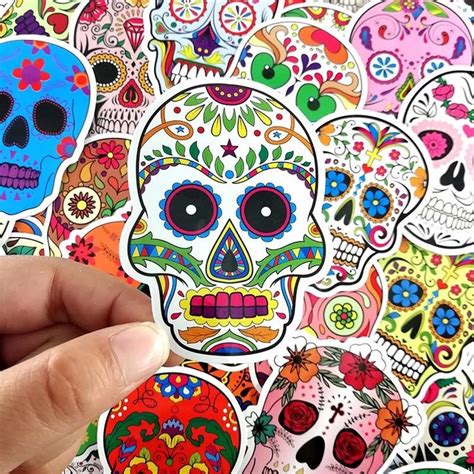 Sugar Skulls Sticker Set Calaveras Stickers