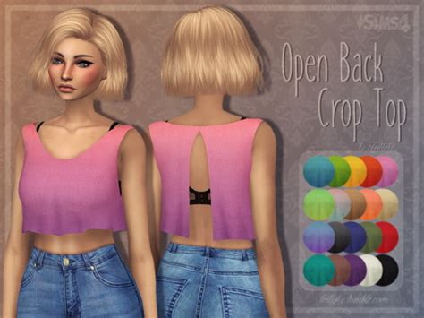 Open Back Crop Top At Trillyke Sims 4 Updates