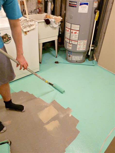 Kilz basement & masonry waterproofer forms a barrier to keep water out and dampness down in basements and other areas that are susceptible to wet conditions. Basement Update: How to Paint a Concrete Laundry Room ...