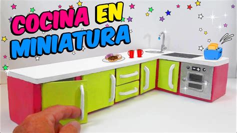 Diy Cocina En Miniatura Para Barbies Hecha Con CartÓn Youtube