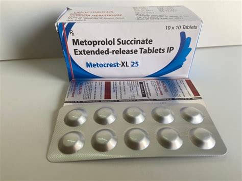 Tablets Metoprolol Succinate Extended Release 25 Mg Tablet Packaging