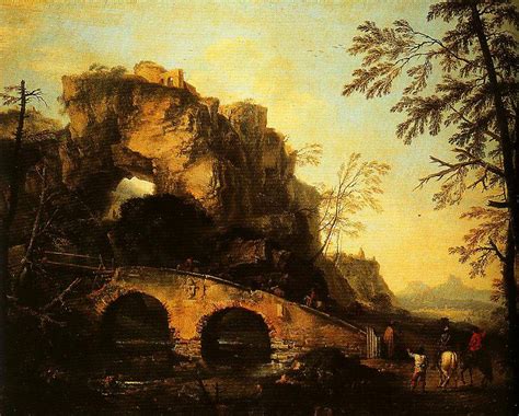 The Ruined Bridge Painting Salvator Rosa Oil Paintings
