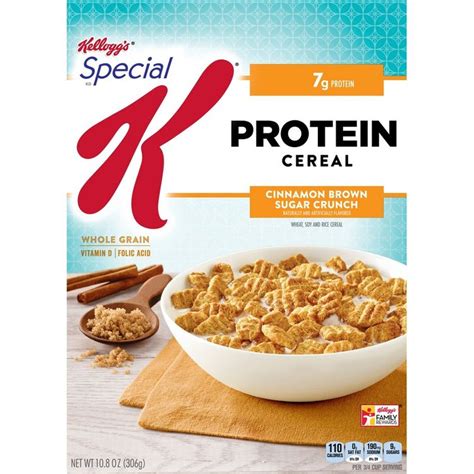 Special K Protein Cinnamon Brown Sugar Crunch Cereal 12 Oz Kellogg