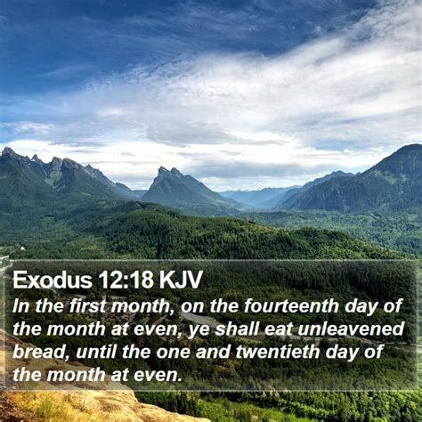 Exodus 1218 Kjv In The First Month On The Fourteenth Day Of The