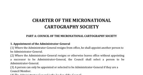 Charter Of The Micronational Cartography Societypdf Docdroid