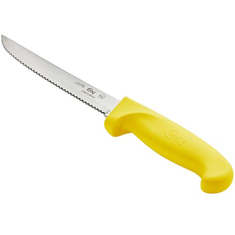 Choice 6 Serrated Edge Utility Knife With Yellow Handle