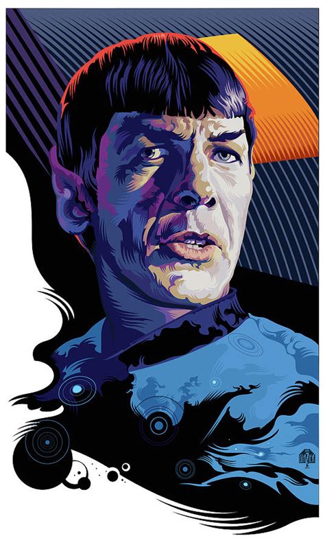 Star Trek Spock Pop Art Portrait Digital Art By Garth Glazier Pixels