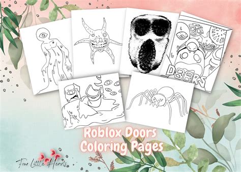 Roblox Doors Coloring Pages - Etsy
