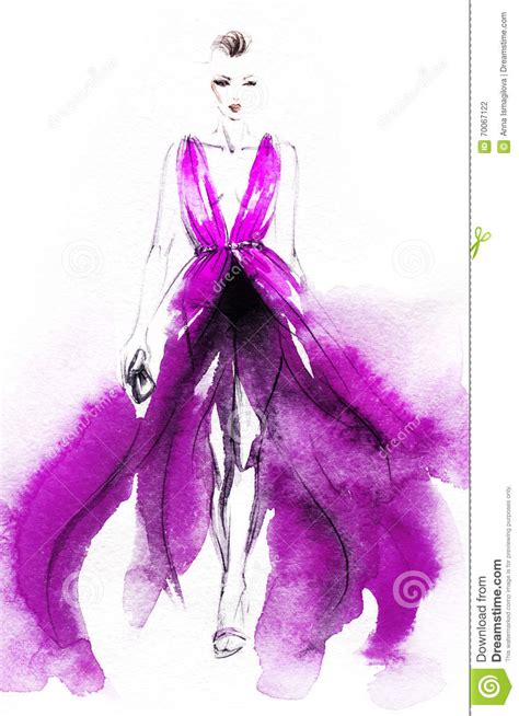 Abstract Woman Portrait Fashion Background Stock Illustration