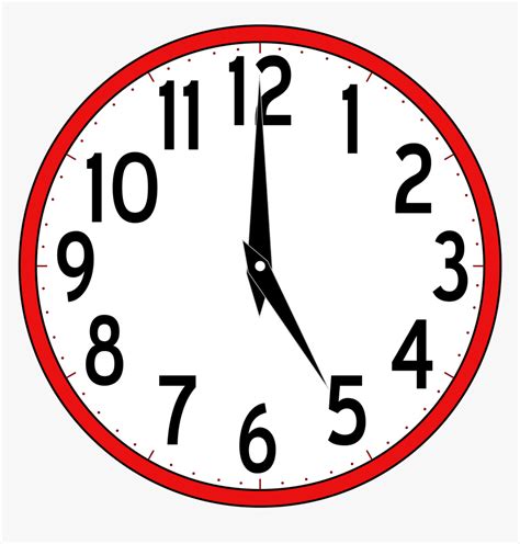 Clip Art Free Clipart Time Clock 5 O Clock Clipart Hd Png Download