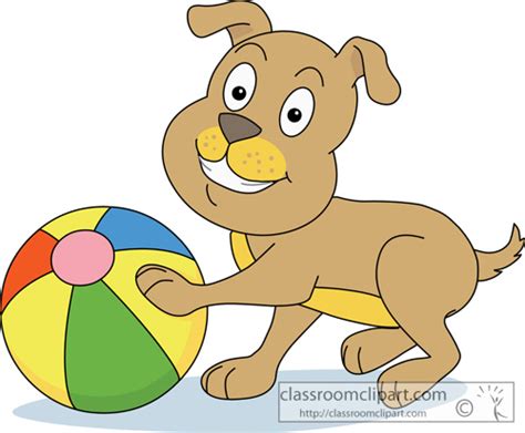 Dog Clipart Dogplayingwithball Classroom Clipart