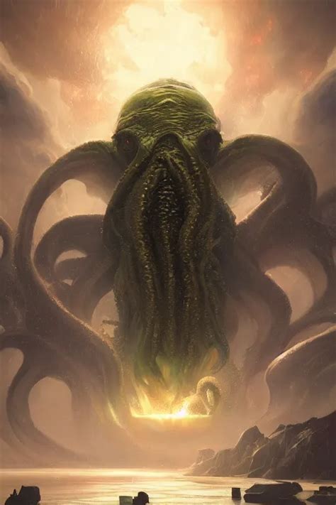 Cthulhu In Space Looking At Earth Larger Than Earth Stable