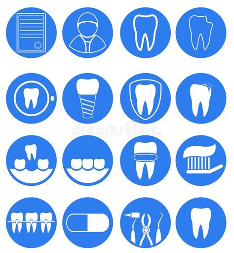 Dental Icon Set Stock Vector Illustration Of Gums Denture 37347101