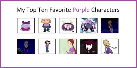 My Top 10 Favorite Purple Characters By Pharrel3009 On Deviantart