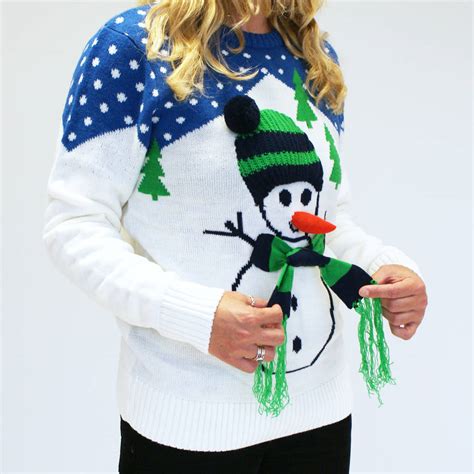 Christmas 3d Snowman Jumper By Sparks Clothing