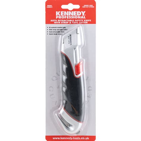 Kennedy Self Retracting Safety Knife Straight Steel Blade 5370780k