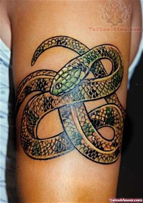 Green Reptile Snake Tattoo