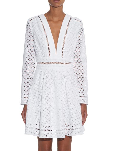 Lyst - Zimmermann Ryker Broderie-anglaise Cotton Dress in White