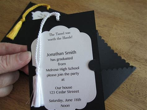 Items Similar To Graduation Invitation Pullout Tag With Tassel