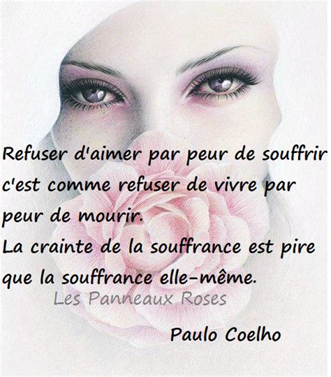Les Panneaux Roses Citation De Paulo Coelho Sur La Peur Daimer