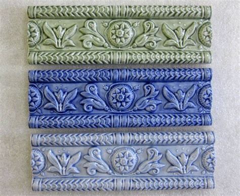 Ceramic Buttermold Border Tile 2x6 Relief Border Tile
