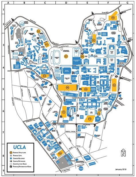 Map Of Ucla Campus Ucla Campus Ucla Campus Map Campus Map