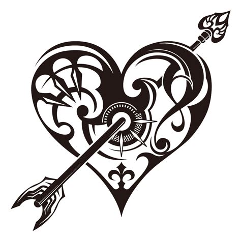 How To Draw A Simple Tribal Heart Tattoo Design 4 You